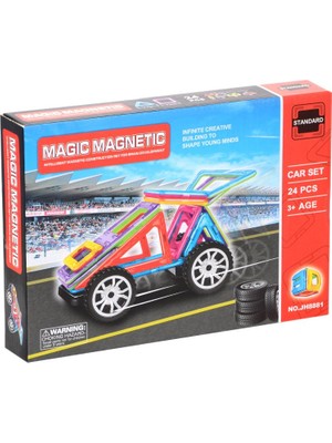 Magic Magnetic 24 Parça Araba Tekerli Magnetik JH8881