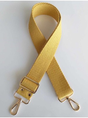Angel Çanta Aksesuar Pamuklu Kolon 120X4 cm Light Gold Metal Hardal Sarı