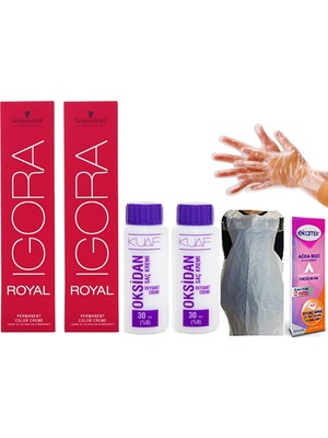 Igora Royal 8-77 Açık Kumral Yoğun Bakır 2adet Oksidan 30vol 2ad
