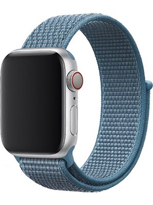 Bilişim Aksesuar Apple Watch Uyumlu Serisi 1/2/3/4/5/6 Se Spor Loop Dokuma Hasır Kordon 38 mm - 40 mm
