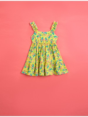 Koton Çiçekli Yazlık Elbise Fırfırlı