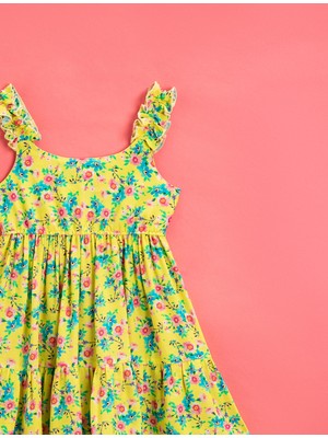 Koton Çiçekli Yazlık Elbise Fırfırlı