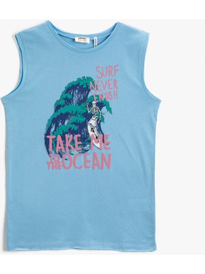 Koton Erkek Çocuk Baskılı Tişört Pamuklu