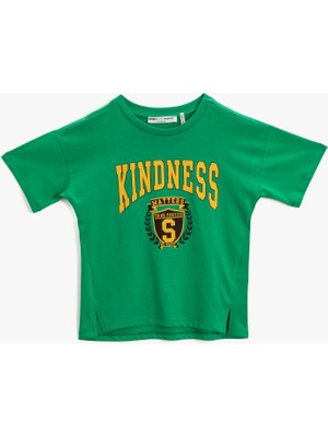 Koton Erkek Çocuk Baskılı Tişört Bisiklet Yaka Pamuklu