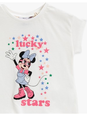 Koton Kız Bebek Mickey Mouse Tişört Lisanslı Pamuklu