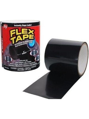 Flex Tape Güçlü Suya Dayanıklı Sızdırmaz Tamir Bandı 150cm x 10cm Siyah Renkli Kullanım İçin