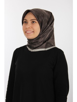 Siyah Aker Ipek Krep Saten Eşarp 7208701-371
