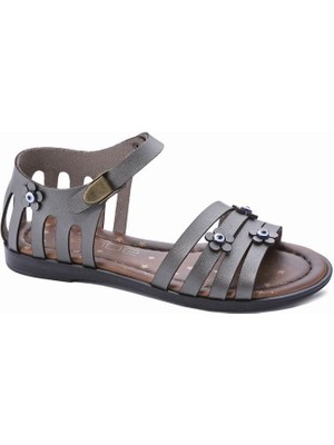 502 T 6301 26-30 Kız Çocuk Sandalet Platin