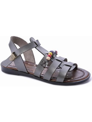 Sanbe 503 T 6305 31-35 Kız Çocuk Sandalet Platin