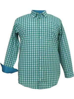 Bettino Büyük Beden Battal Boy Erkek Gömlek Bettino Yeşil