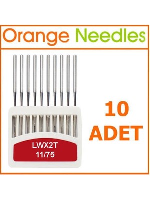 Orange LWX2T Etek Baskı Makine Iğnesi 11/75 Numara