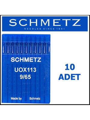 Schmetz UOX113 Kemer Makinesi Iğnesi Kısa 9/65 Numara