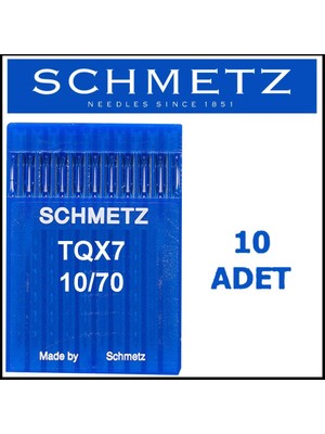 Schmetz Tqx7 Uzun Düğme Makinesi Iğnesi 10/70 Numara