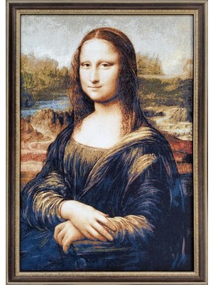 Niva Goblen Sanatsal Seri-2k Dokuma Goblen Tablo-Mona Lisa