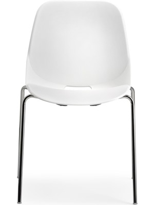 Bürotime Quıck Sandalye | Krom Ayak - Beyaz