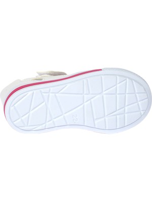 Potincim Şb 2211-16 Kız Çocuk Bebe Ayakkabı Sandalet Beyaz - Fuşya
