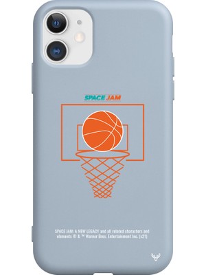 Deercase Apple iPhone 11 Mavi Renkli Silikon Space Jam Cartoon Telefon Kılıfı
