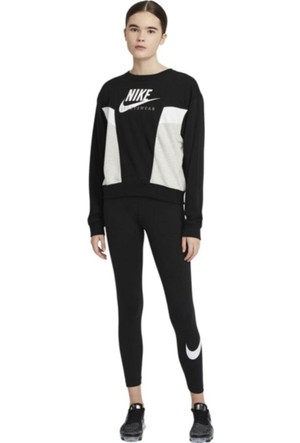 Nike W Nsw Essntl Gx Mr Lggng Swsh Kadın Siyah Günlük Stil Tayt CZ8530-010