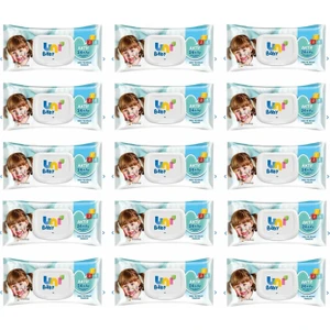 Uni Baby Aktif 24+Ay Islak Mendil 90 Yapraklı 15 Paket