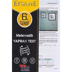 Açı Yayınları Açı 6.sınıf Efsane Matematik Yaprak Test