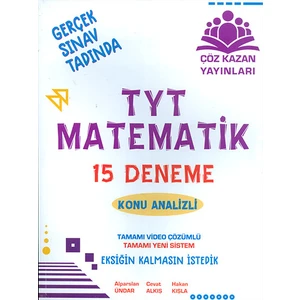 Çöz Kazan Yayınları Tyt Matematik 15 Deneme Çöz Kazan Yayınları