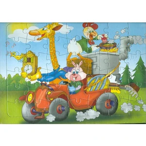 Yumurcak Yayınları Araba - Hikayeli Yapboz 42 Parça Puzzle - Yumurcak Yayınları