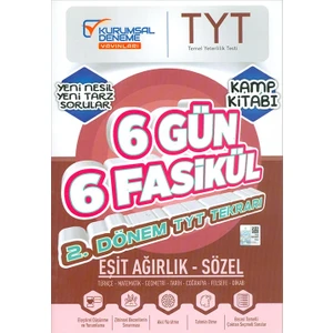 KD Yayınları Kurumsal Deneme 2021 Tyt Eşit Ağırlık Sözel 6 Gün 6 Fasikül Yarıyıl Genel Tekrar Kamp Kitabı