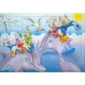 Yumurcak Yayınları Yunus Balıkları - Hikayeli Yapboz 42 Parça Puzzle - Yumurcak Yayınları