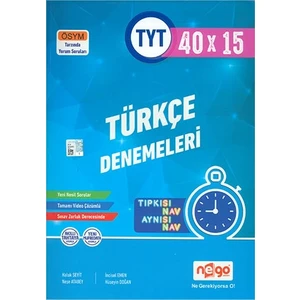 Nego Yayınları Tyt Türkçe Tamamı Video Çözümlü 40X15 Branş Deneme Nego Yayınları