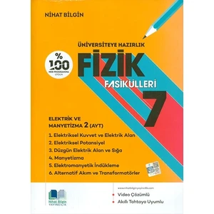 Nihat Bilgin Yayıncılık Ayt Fizik Fasikülleri - Elektrik ve Manyetizma 2 Nihat Bilgin