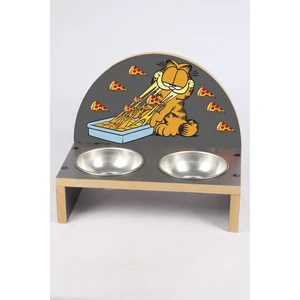 Mini Hediye Özel Baskılı Kedi ve Köpek Mama ve Su Kabı Çelik Kaseli