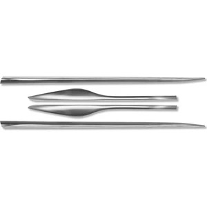 Renault Clio 4 Yan Kapı Çıtası + Ön Panjur + Bagaj Alt Çıtası - Clio 4 Krom Set - Clio 4 Aksesuar 4 Set