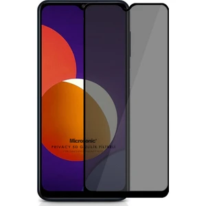 Samsung Galaxy M12 Privacy 5d Gizlilik Filtreli Cam Ekran Koruyucu Siyah