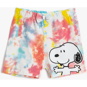 Snoopy Şort Lisanslı Baskılı Pamuklu Çok Renkli
