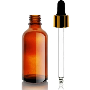 50 Ml Cam Damlalıklı Amber Şişe - 10 Adet