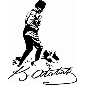 Sm Motors Mustafa Kemal Atatürk  Kocatepe Siluet  Sticker , Araba, Oto Etiket