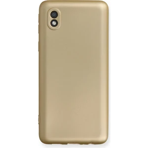 Samsung Galaxy A01 Core Kılıf Yumuşak Dokulu Silikon - Gold