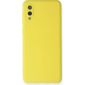 Samsung Galaxy A02 Kılıf Nano Içi Kadife Silikon - Sarı