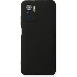 Xiaomi Redmi Note 10 Kılıf Yumuşak Dokulu Silikon - Siyah
