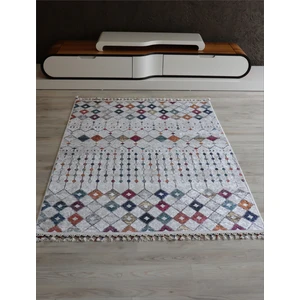Arte Halı Dekoratif Örgü Saçaklı Salon Halısı Makinada Yıkanabilir Kaymaz Taban Kilim Koridor Yolluk