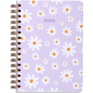 Matt Notebook A5 Spiralli Çizgili Tarihsiz Not Defteri Papatya 15 x 21 cm