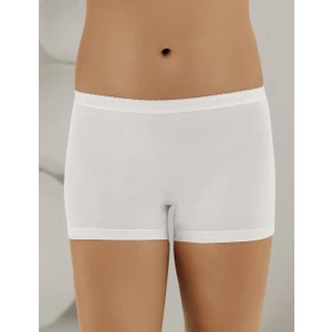 Likralı Boxer Şort Beyaz MB3022