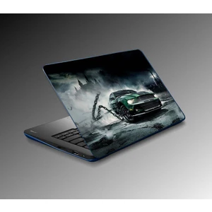 Sticker Art Laptop Sticker Notebook Pc Kaplama Etiketi Yeşil Araba