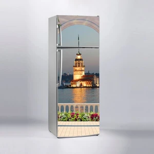 Sticker Art Buzdolabı Sticker Kaplama Dolap Kaplama Etiketi Kız Kulesi