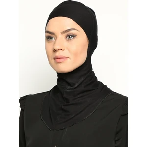 Boyunluklu Hijab Bone - Siyah - Ecardin