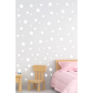 Yıldız Duvar Sticker - Beyaz 130 Adet (3-4-5cm)