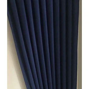 Evdepo Home Lacivert Sık Pileli Fon Perde 80 x 240 cm