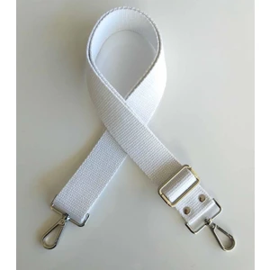 Angel Çanta Aksesuar Pamuklu Kolon 120X4 cm Gümüş Metal Beyaz