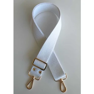 Angel Çanta Aksesuar Pamuklu Kolon 120X4 cm Light Gold Metal Beyaz