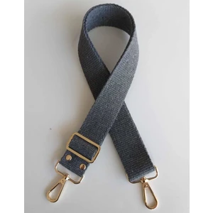 Angel Çanta Aksesuar Pamuklu Kolon 120X4 cm Light Gold Metal Koyu Gri